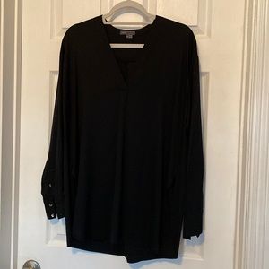 Womens Vince Black Silk Blouse